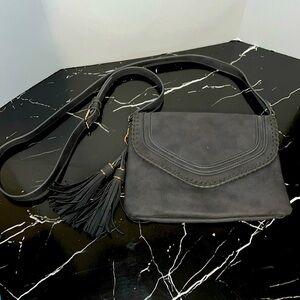 Dark grey crossbody/clutch